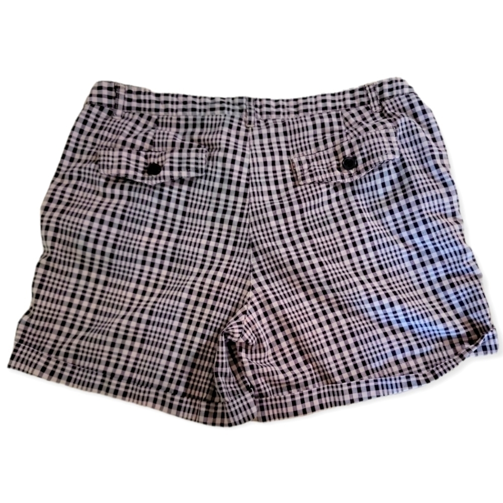 Limited Brown Plaid Dress Shorts - Picture 2 of 2